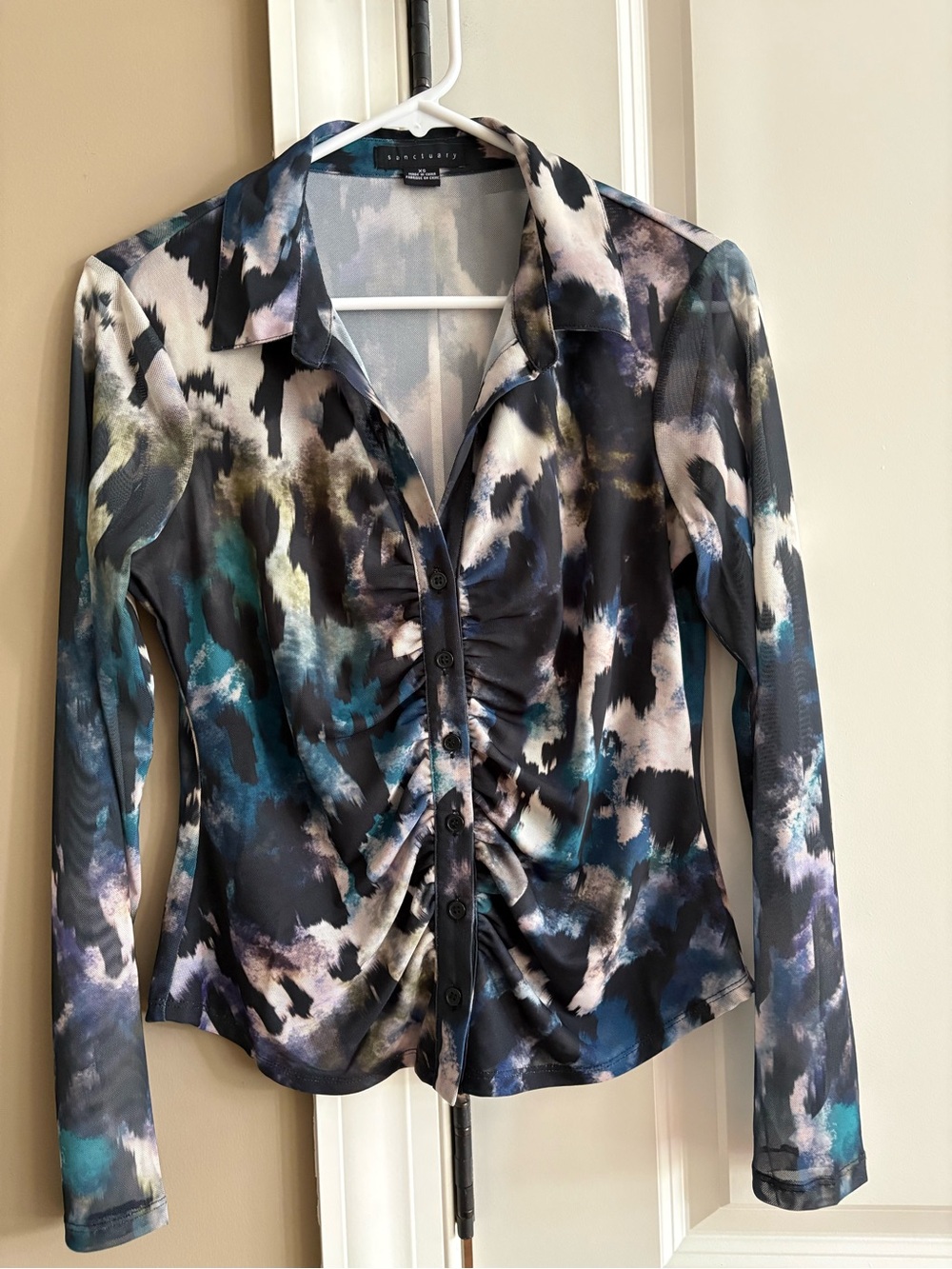 Sanctuary Dream Girl mesh long sleeve blouse